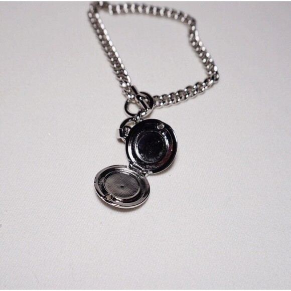 Vera Bradley Collect Moments Locket Toggle Bracelet Silver Tone - Picture 2 of 5